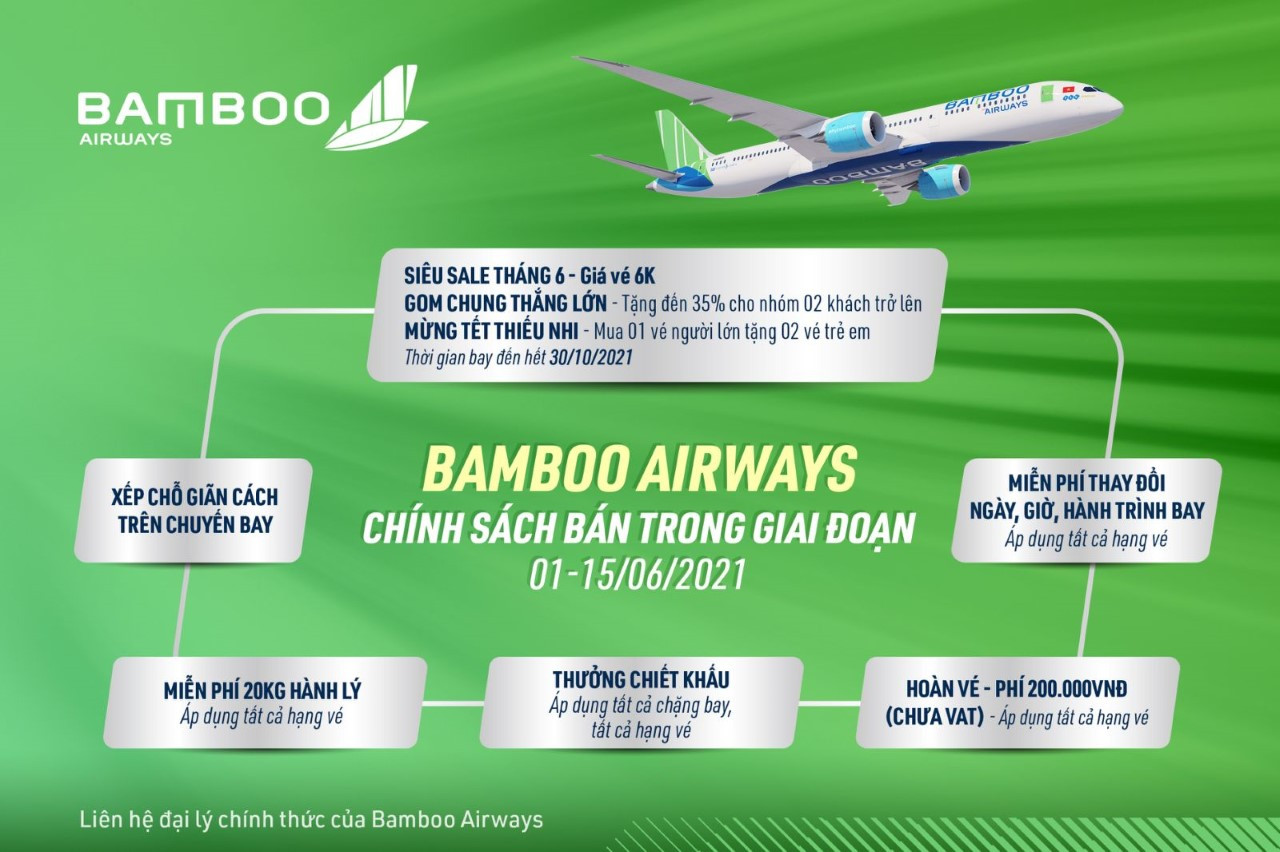 Gom chung thắng lớn cùng khuyến mãi hấp dẫn của Bamboo Airways